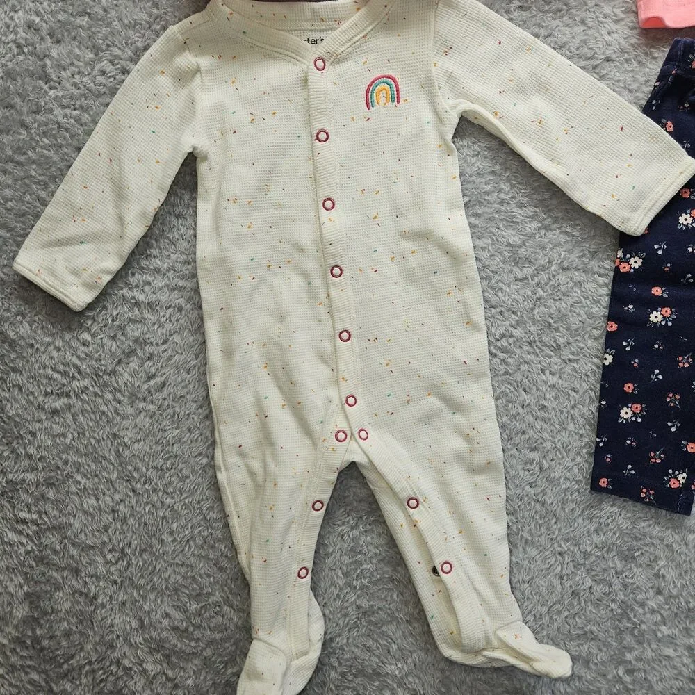 Carters Baby Girl Clothing Bundle Size 9 Months Spring Outfit Casual Comfort